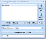 Excel Export To Multiple CSV Files Software screenshot